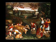 Хампель Jacopo Bassano, Schule 17. Jhdt.