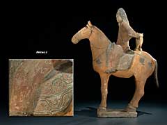 Hampel  Tang-Pferd mit Reiter und Eule