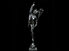 Hampel  Gro�e und fein ausgearbeitete Skulptur des Merkur