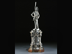 Hampel  Berliner Silberstatuette eines Garde Offiziers