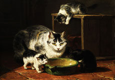 Hampel Henriette Ronner-Knip,  <br />
1821 Amsterdam - 1909 Br�ssel