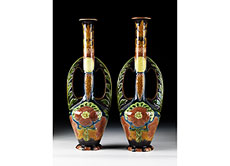 Hampel  Paar N�rnberger Jugendstil-Vasen