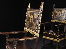 Hampel Paar Renaissance-Armlehnsessel 