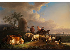 Hampel Jean-Baptiste de Roy,
1759 Brüssel - 1839,
Maler im Kreis von Verboeckhoven