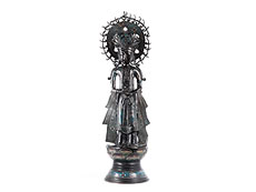 Hampel Aufrecht stehende Bronzefigur eines Bodhisattva