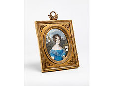 Hampel † Portraitminiatur einer jungen Frau