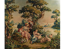 Hampel Entwurfs-Gemälde für einen Gobelin