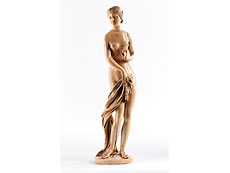 Hampel Gro�e Elfenbeinstandfigur einer badenden Venus