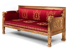 Hampel Imposantes Empire-Sofa, F.-H.-G. Jacob-Desmalter, 1770 - 1841, zug.    
