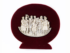 Hampel Kleines Elfenbeinrelief �Disputation eines jugendlichen Sch�lers in einer Philosophengruppe�