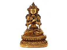Hampel Tibeto-chinesische Buddhafigur „Vajradhara“
