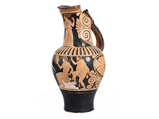 Hampel Gro�e Henkelkanne in gebranntem Ton