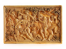 Hampel Elfenbein-Relieftafel mit mythologischer Darstellung