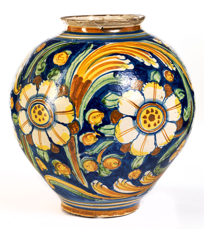 Große MajolikaVase Hampel Kunstauktionen
