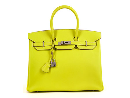 † Hermès Birkin Bag 35 cm Limited Edition Candy Collection „Lime & Gris Perle“