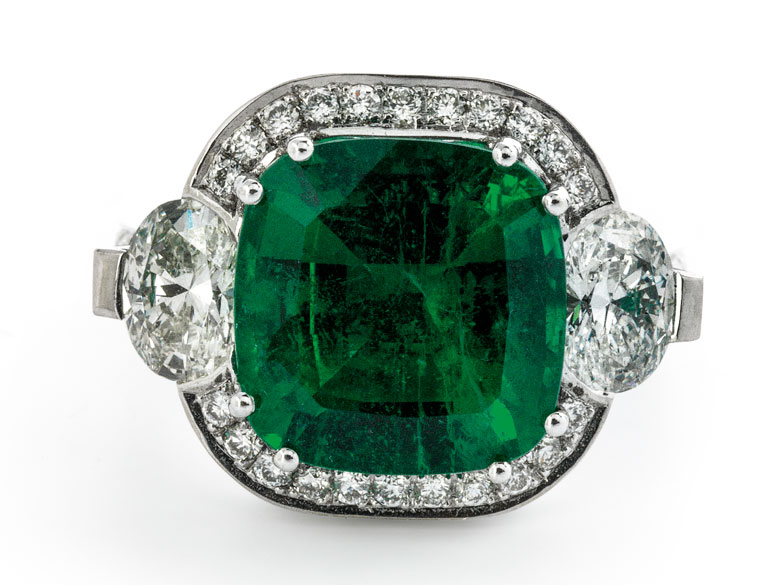 Smaragd-Diamantring - Hampel Fine Art Auctions