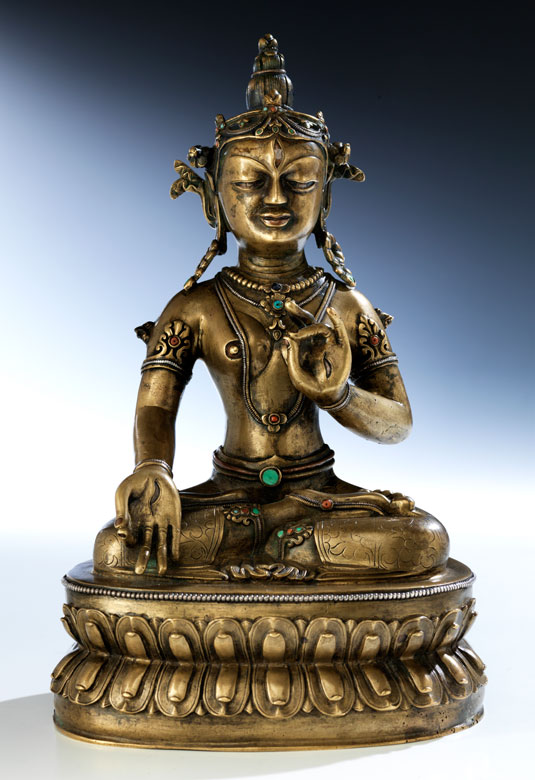 Feine feuervergoldete Bronze der Sita Tara (weiße Tara)
