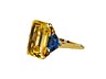 Detailabbildung: Prächtiges gelb-blaues Saphir-Set