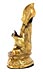 Detailabbildung: † Vergoldete Bronzefigur eines Lama im Lotussitz