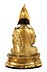 Detailabbildung: † Vergoldete Bronzefigur eines Lama im Lotussitz