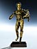 Detailabbildung: Museale, vergoldete Bronzestatuette eines „Hermes Dionysophoros”