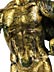 Detailabbildung: Museale, vergoldete Bronzestatuette eines „Hermes Dionysophoros”