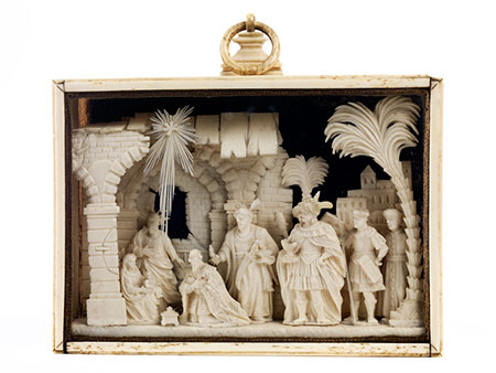 Diorama mit Anbetung der Heiligen Drei Könige
