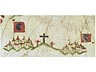 Detailabbildung: Kartographie des Mittelmeerraumes auf Pergament aus dem Jahre 1586