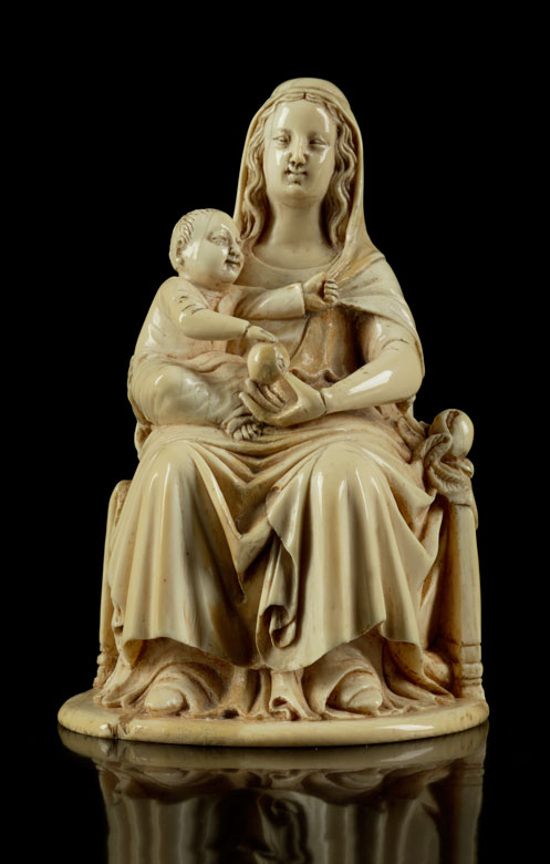 Thronende Madonna mit Kind Hampel Kunstauktionen