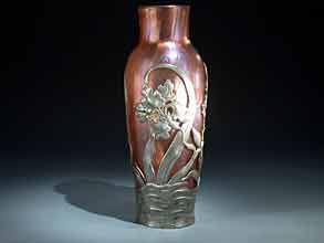Jugendstil-Vase mit Metallmontierung