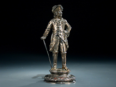 Silberfigur Friedrich des Großen (Alter Fritz)