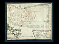 Handgezeichneter Stadtplan von Krakau