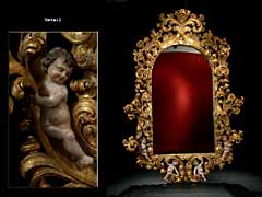 Großer, barocker, geschnitzter und vergoldeter Spiegel