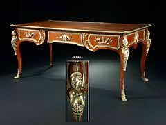 Detailabbildung: Elegantes großes Bureau-Plat im Louis XV-Stil