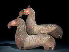 Detailabbildung: Paar Pferde der Han-Dynastie