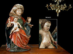 Detailabbildung: Oberrheinische Anna-Selbdritt-Figurengruppe um 1500