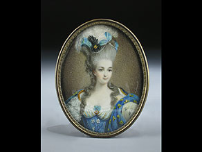 Detail images:  Miniaturportrait der französischen Königin Marie Antoinette nach dem großformatigen