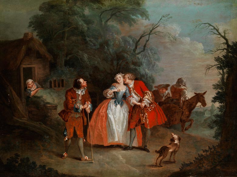 Kunststil Im 17 Und 18 Jahrhundert Maler des 18. Jahrhunderts in der Stilnachfolge von Watteau - Hampel