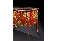 Detailabbildung: Bedeutende und seltene Louis XV-Lackkommode mit Chinoiserie-Dekor von Mathieu Criaerd