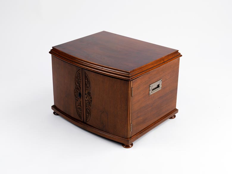 Eleganter Silber-Besteckkasten mit 12-teiligem Silberbesteck - Hampel