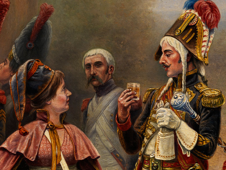 Eugène Chaperon, 1857 Französischer Militärmaler Hampel Kunstauktionen