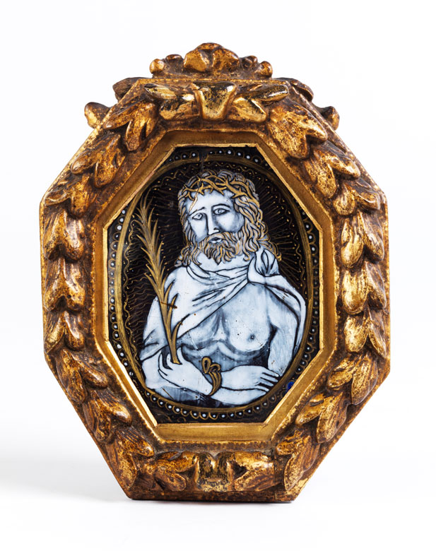 Miniatur-Andachtsplakette mit Darstellung des Christus als Schmerzensmann