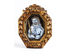 Miniatur-Andachtsplakette mit Darstellung des Christus als Schmerzensmann
