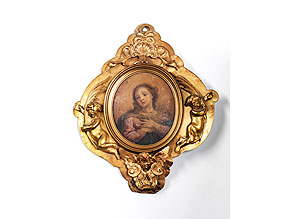 Miniatur einer Heiligen, aus dem Umkreis von Francesco de Mura
