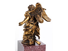 Detailabbildung: Paar italienische Bronzeengel in Feuervergoldung
