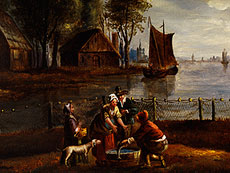Detailabbildung: Holländischer Maler in Art des Isaac van Ostade, 1621 - 1649