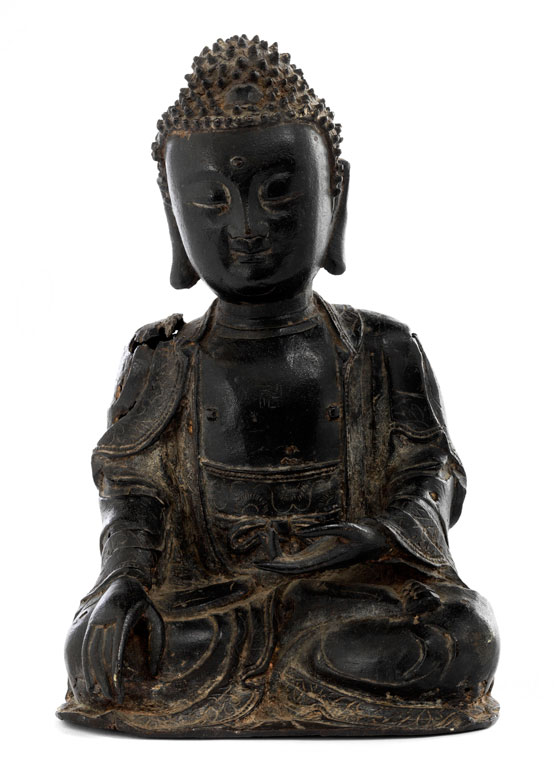 Chinesische Buddhafigur in Bronze