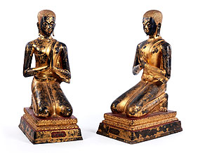 Paar betende Bodhisattvas