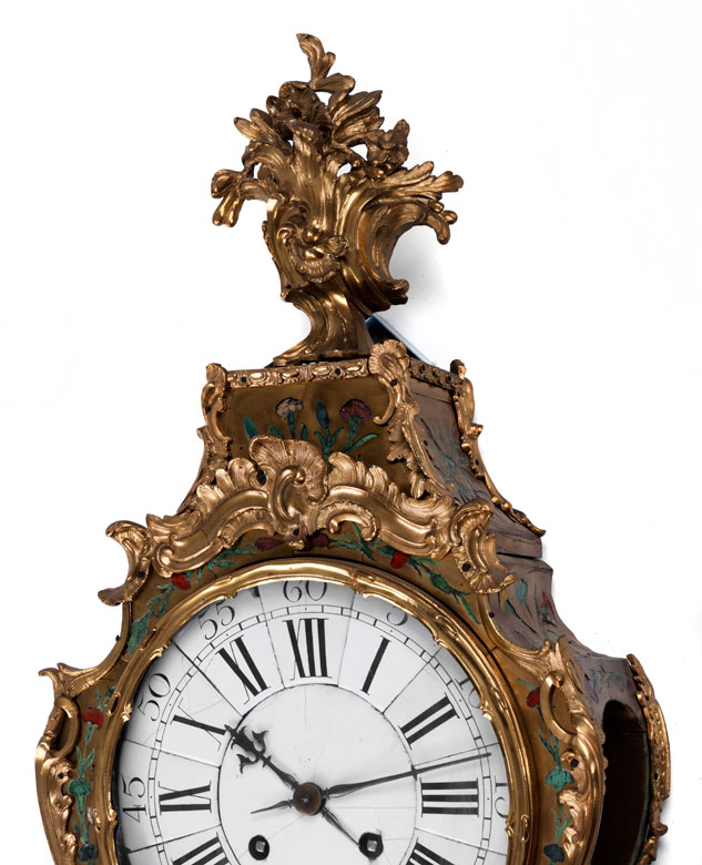 Große Pendule mit Wandsockel Hampel Kunstauktionen