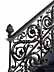 Detailabbildung:  Barockes Schmiedeeisen-Geländer eines Treppenanstieges